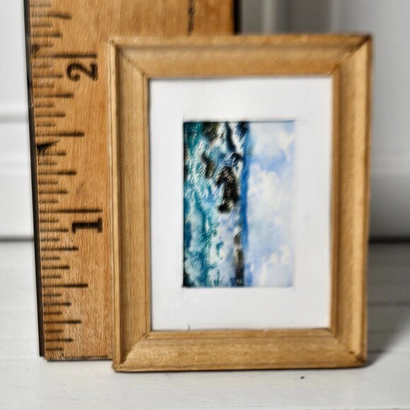 Dollhouse Miniature Original Watercolor Ocean - Picture 2 of 5
